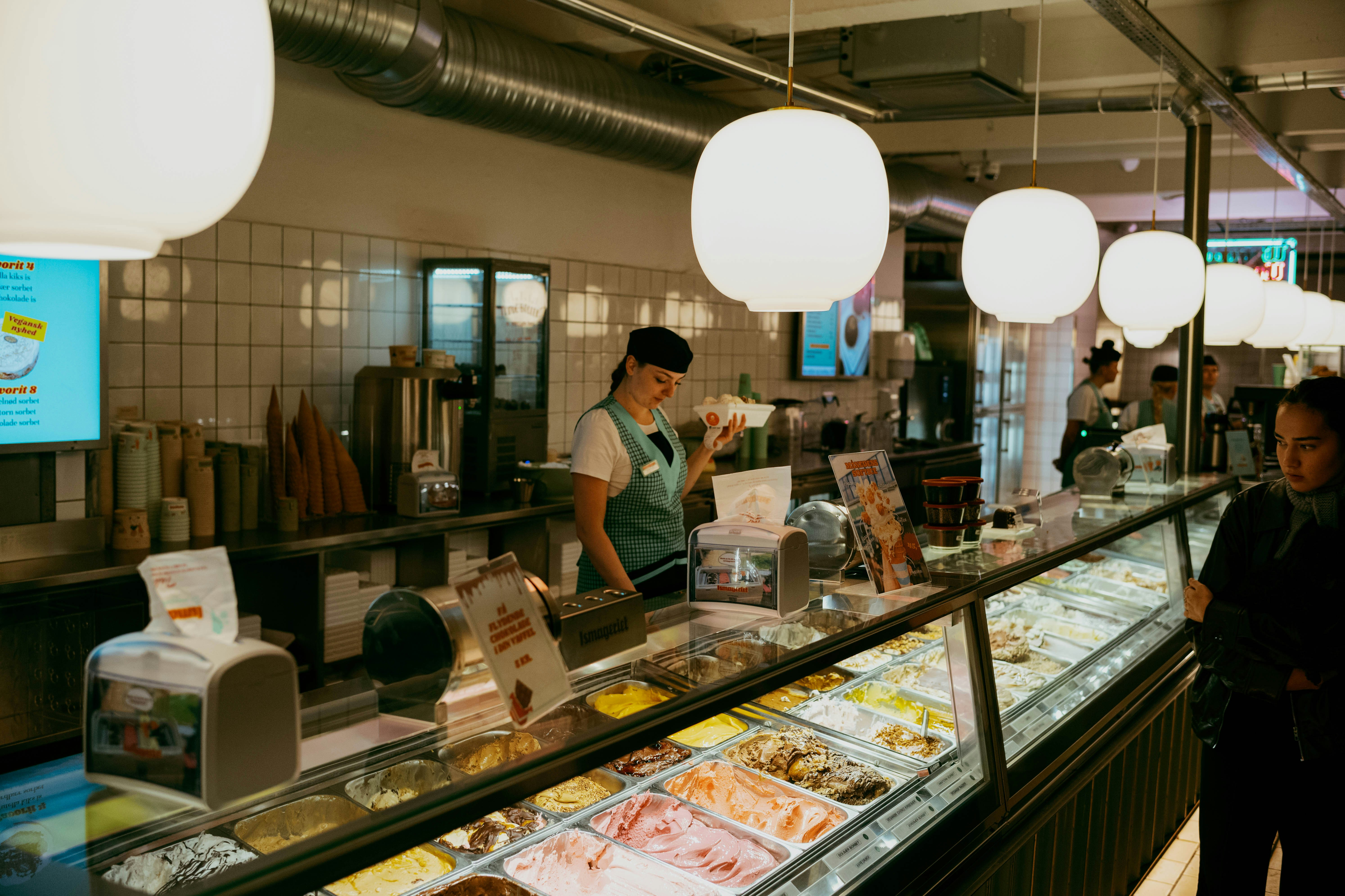 Ice cream shop interior